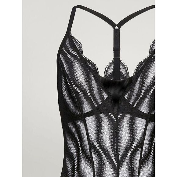 NWT Wolford Esmeralda String Body Black 10 C-cup - Picture 6 of 16